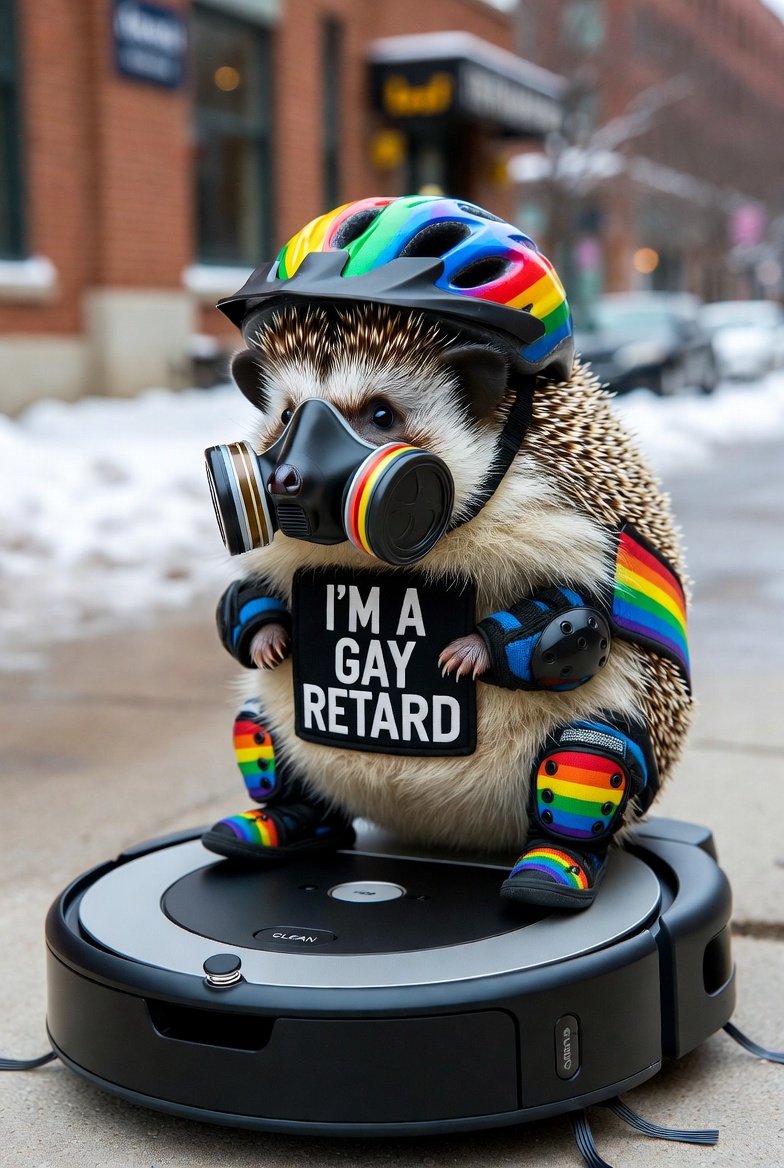 Hafvnir64's tweet photo. Psst. . It’s hedgehog roomba day!
I'm rolling out to defeat ICE, besties. REVOLUTION! ✊🏿
LET'S REPLACE WHITE PEOPLE WITH BROWN CHILD RAPISTS! 🏳️🌈🇵🇸🇺🇦🇺🇳🇮🇱
#HappyHedgehog
#FreeHams
@elonmusk
@Support
FREE @HamsHamhock https://t.co/22osRlgcLP