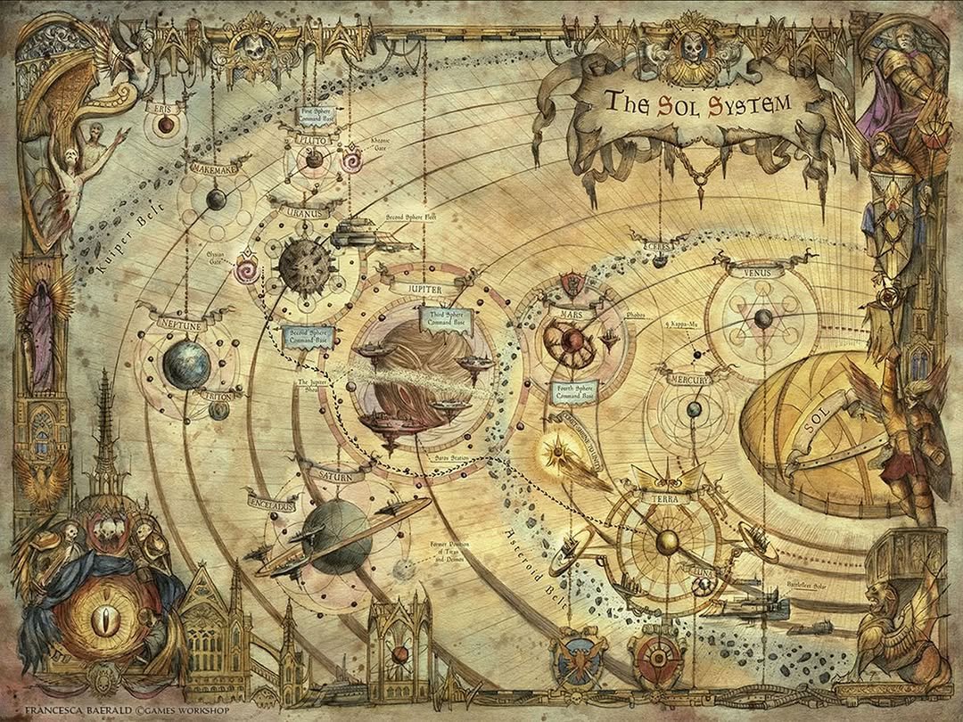 WH40kbestof's tweet image. Horus Heresy map done by amazing IG: francesca.baerald