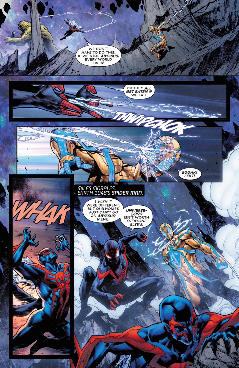 Insomniac Miles Morales Spider-Man appears in the newest issue of "The End 2099"