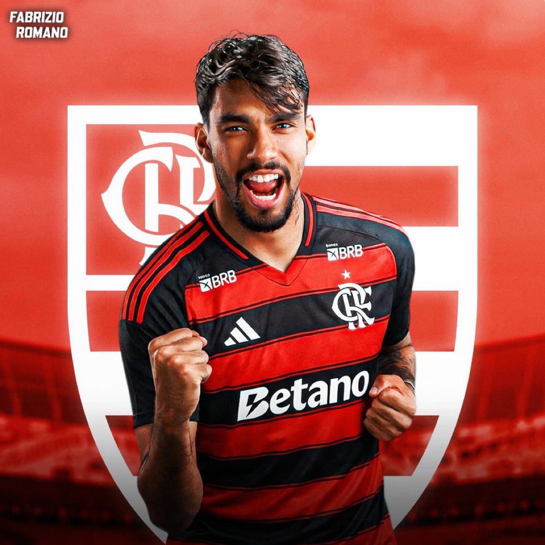 choquei's tweet image. 🚨AGORA: Lucas Paquetá é o novo reforço do Flamengo. 

O meia de 28 anos retorna à Gávea oito anos após deixar o clube, assinando um contrato de cinco anos e se tornando a contratação mais cara da história do Flamengo e do futebol brasileiro.