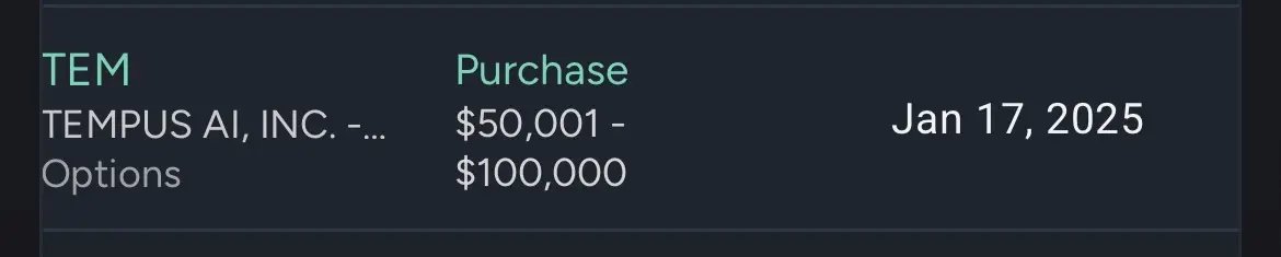 MarketExploit's tweet image. $TEM Nancy has been buying. Me too.