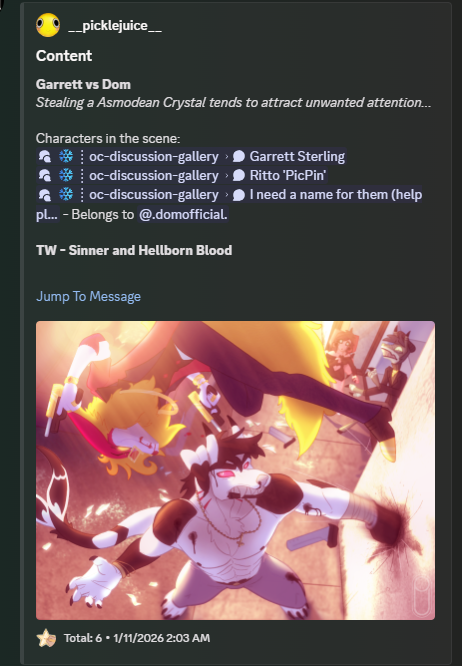 RittoPicpin's tweet photo. My biggest point of pride is that all the works I upload on the Hazbin Hotel Server are always placed in the artboard.

Because people like it that much (Is like a wall where voted art is placed) it does make me happy that people enjoy it that much https://t.co/bPsJiG7eUc