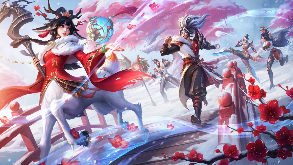 Fresh as fallen snow, carefree as the spring breeze 🌨️ The Petals of Spring skins arrive February 19.