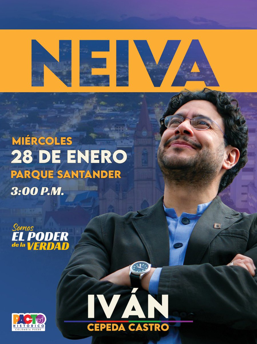 SIGA MI DISCURSO EN NEIVA 

Iván Cepeda desde Neiva

Acompáñanos y sigue este momento importante desde el Huila.
🔴 *Conéctate aquí:*
youtube.com/live/ZljogsnW-…