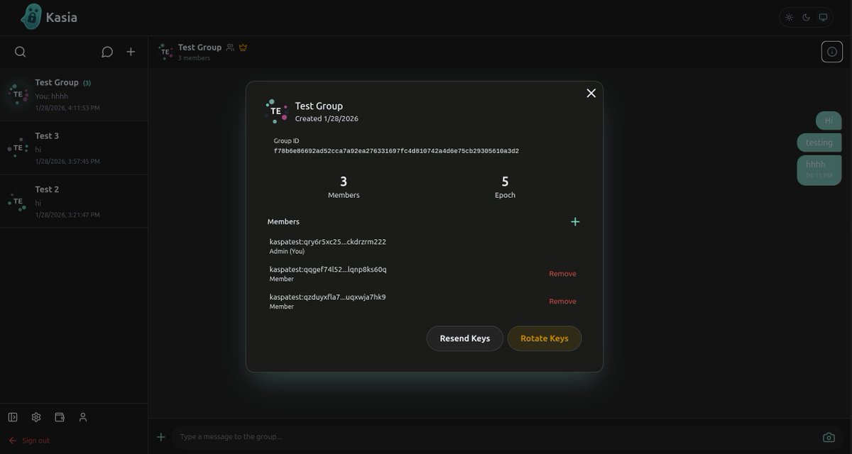 kasiamessaging's tweet image. We are here and we are building. A little sneak peak into the future of Kasia. 👀 

$KAS