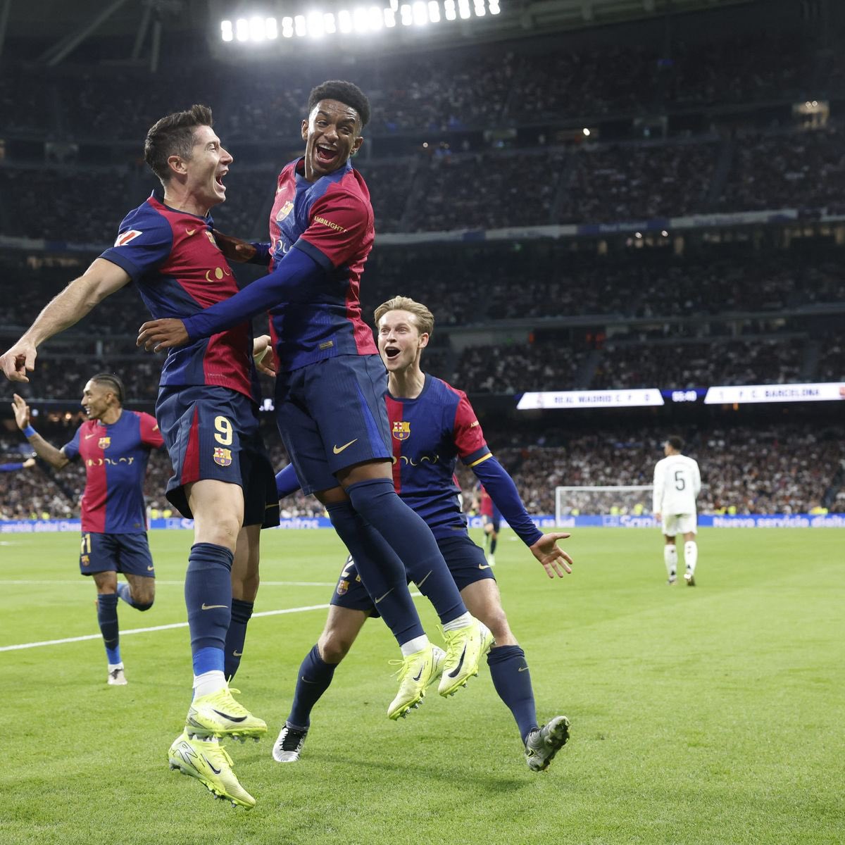 La dernière fois que Lewandowski Lamine et Raphinha ont marqué dans le même match