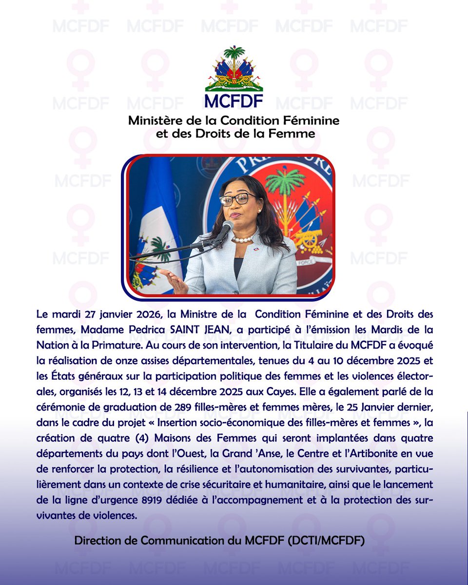 Ministere de la condition Feminine Officielle tweet media