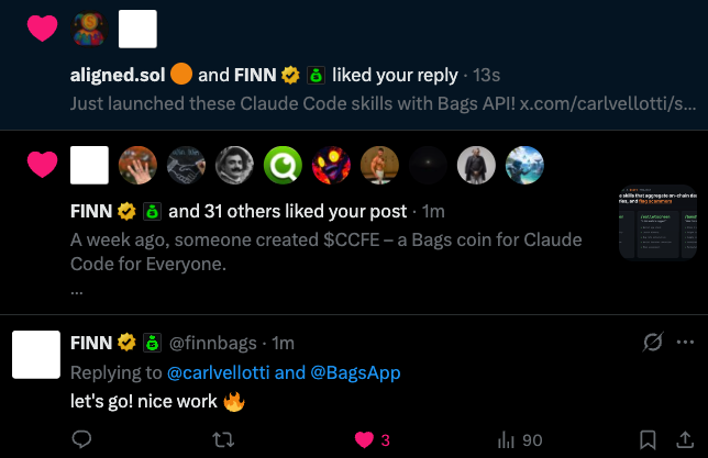 carlvellotti's tweet photo. FINN sees us!

Building cool Bags x Claude Code tools feels right! https://t.co/pR6FLQsCAj