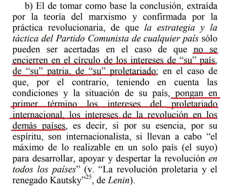 Este señor lleva la foto de Stalin en su perfil.

Veamos qué decía Stalin sobre razonar anteponiendo tu país: