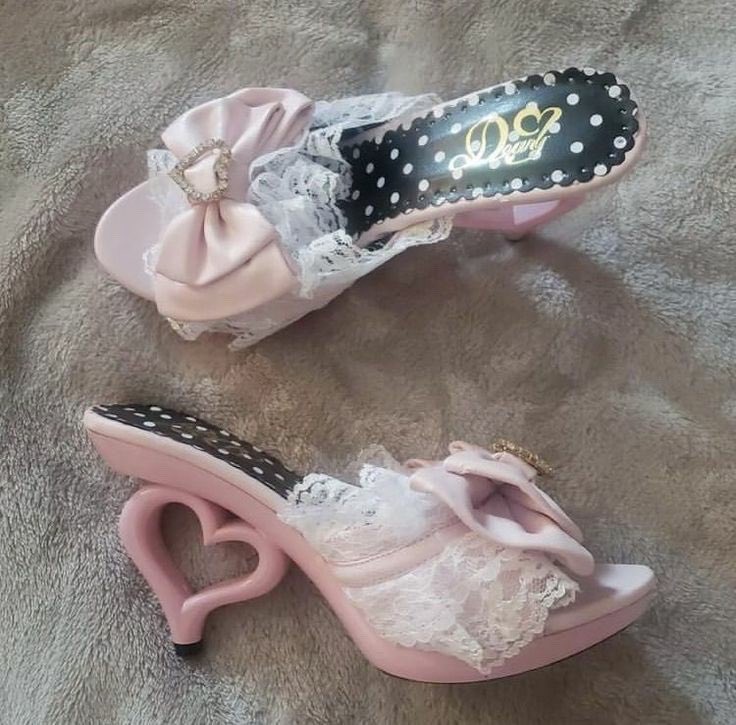 dreamv bow heart heel mules ♡