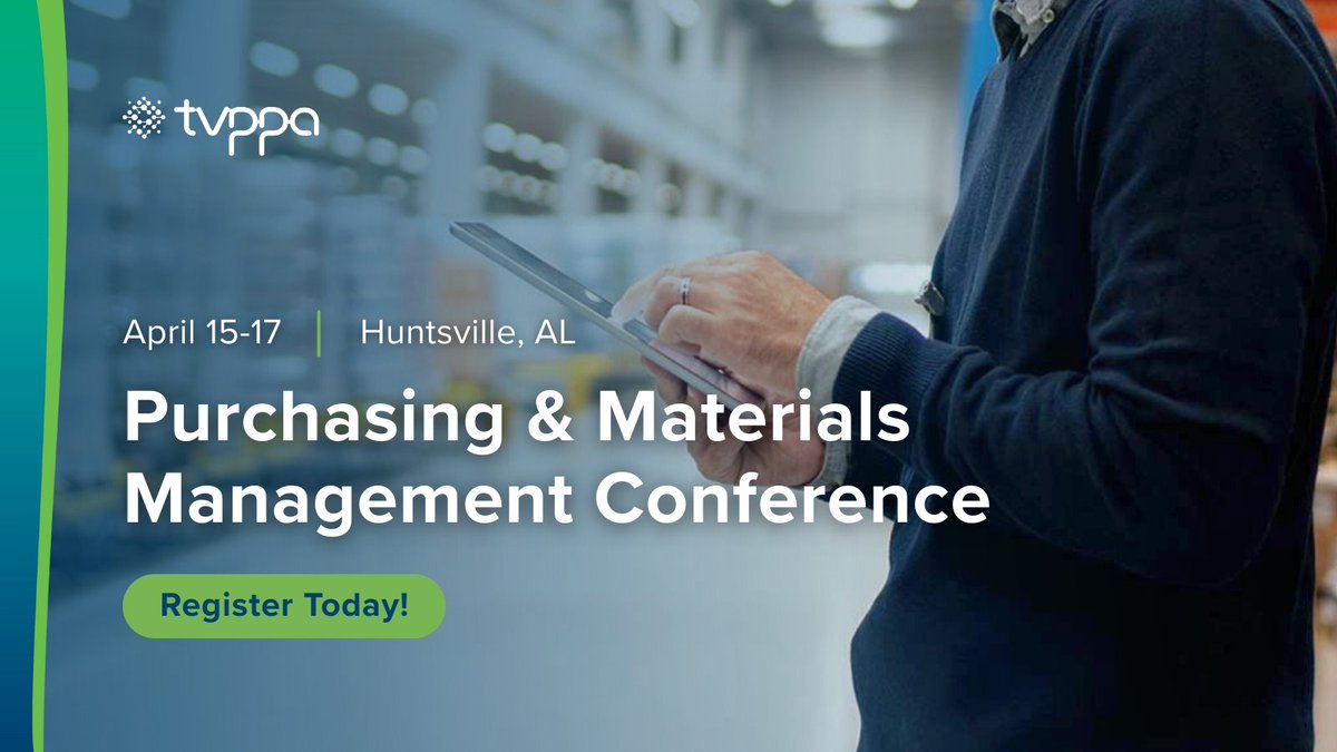 Registration is now open for #TVPPA's Purchasing &amp; Materials Management Conference! Join your peers from across the Valley to build knowledge and strategize on all things material procurement and management. Register here: cvent.me/OO15PB?RefId=t…  #TVPPAPurchasing