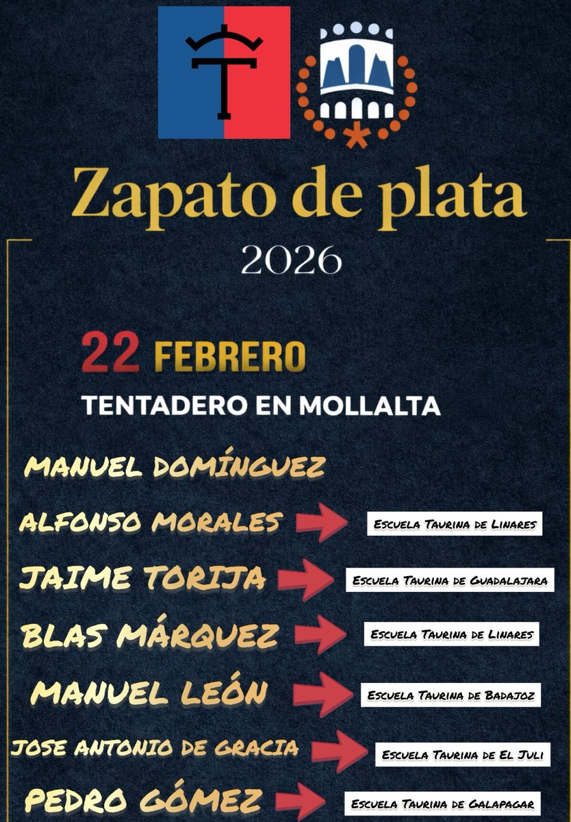 Una nueva edición del Zapato de Plata esta en marcha....
<a href="/cultorocom/">Cultoro</a> <a href="/javiercamara83/">Javier Cámara</a> <a href="/Mundotorocom/">mundotoro.com</a> <a href="/burladerotv/">Burladero</a> <a href="/aplausos/">Aplausos</a> <a href="/BacoTauro/">TauroBaco</a> <a href="/TOROLIVEE/">TOROLIVE</a> <a href="/LaTierradelToro/">La Tierra del Toro</a> <a href="/GonIzdoBienve/">Gonzalo I.Bienvenida</a> <a href="/NovilladasSin/">NovilladasSin.com</a> <a href="/aytoarnedo/">Ayuntamiento Arnedo</a> <a href="/clubtaurino/">Club Taurino Arnedo</a> <a href="/beaayllon/">Beatriz Ayllón</a>