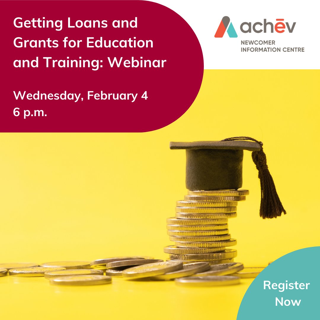 achev_ca's tweet image. Are you a newcomer and want to gain knowledge about loans and grants available for education and training? Attend our free webinar on February 4 at 6 p.m. Register now: bit.ly/4rdSn9e 

#newcomer #loans #grants #education #training