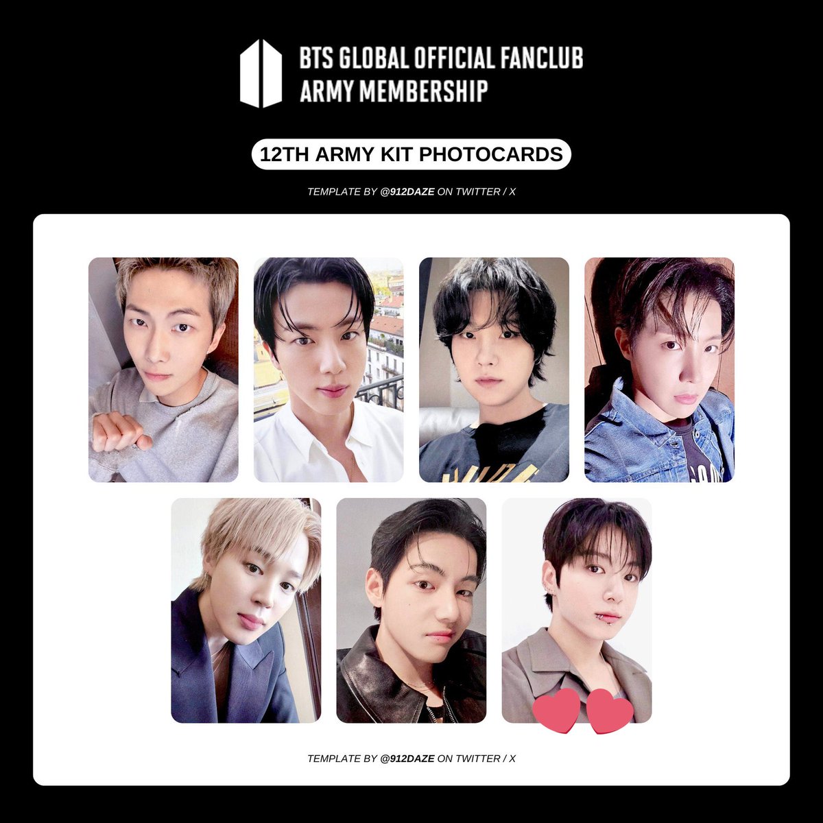 BTS 12TH ARMY MEMBERSHIP KIT トレカ 交換 【譲】 ナム 、ジン