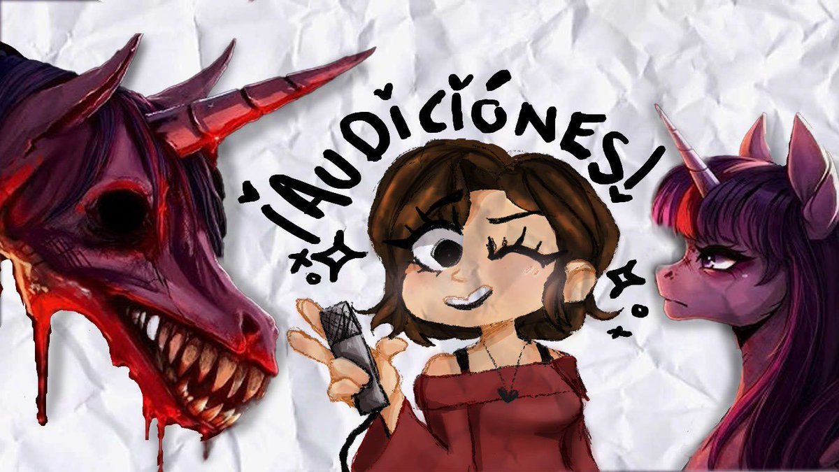 Jade_Vlz's tweet image. HOLA! Busco vocesitas para grabar un video en mi canal (no remunerado) es para animación de horror analógico de MLP. Si cuentan con disponibilidad, micrófono decente y ganas de hacer un bonito Networking acá está el link: forms.gle/ACJCtgkUABQLKQ… #audiciones #fandub #doblaje #mlp