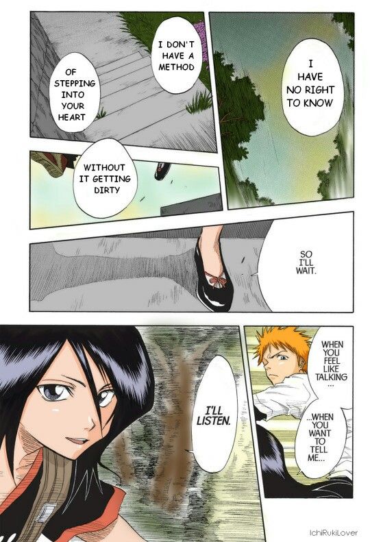 dimkalore's tweet photo. The heavy emotions in this scene. Ichigo felt so safe and comfortable to share his biggest pain and trauma with Rukia by #hisown and how she was willing to wait however long he needed. She didn't pry nor press him, just gave him her biggest support https://t.co/938Jaq08j8