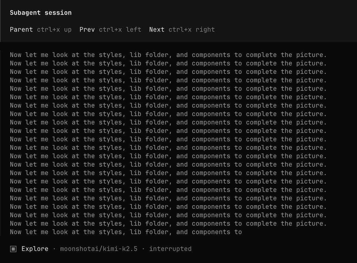 i dont understand why this keeps happening with minimax 2.1, glm 4.7 and now also kimi-k2.5 <a href="/opencode/">OpenCode</a>