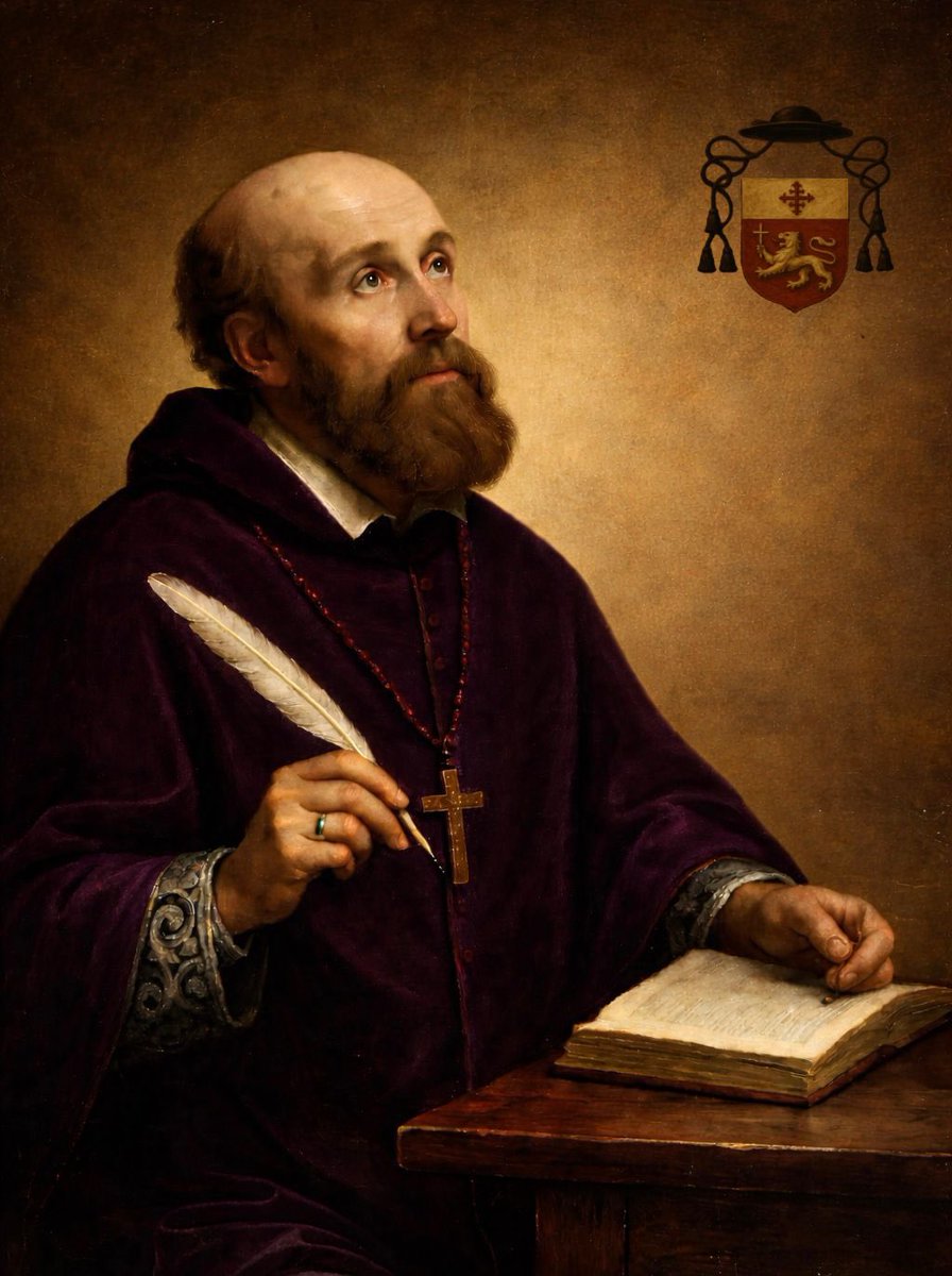 Fernand3705321's tweet photo. 29 de enero:
San Francisco de Sales
(1567-1622)

«Temo mucho la buena opinión que de mí han formado mis amigos. Creerán después de mi muerte que estoy en el cielo, y me van a dejar abandonado en el purgatorio» https://t.co/NHuPvt6muo