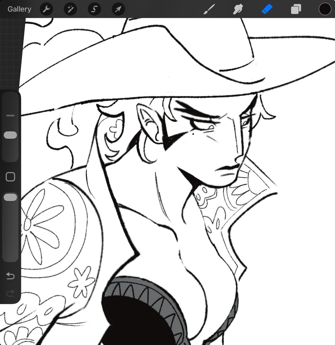 slow on art this month i’ve been busy! here’s a femhawk wip for now..