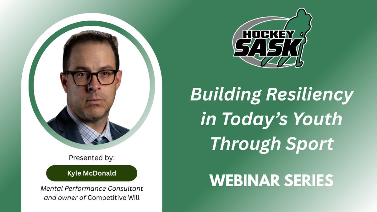 hockeysask's tweet photo. #HockeySask’s free webinar series, Building Resiliency in Today’s Youth Through Sport, continues! 🆓🧠

Join Mental Performance Consultant Kyle McDonald on Zoom as he supports athletes, guardians, coaches, officials, and sport leaders with practical tools to build mental strength, confidence, and life skills through sport. 🏒

The 3⃣ remaining Module 1 sessions take place Monday evenings at 7:00 PM on:
🗓️ February 2
🗓️ February 16
🗓️ March 2

📝 REGISTER HERE: https://t.co/itxSaAhqLT

@CompetitiveWill
