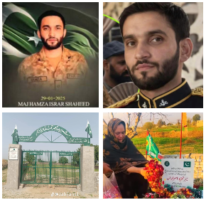 NISHANEHAIDER's tweet photo. Remember &amp; Salute - Son Of Soil - 29 Jan 2025 
* Major Hamza Israr Shaheed 
 #133L/C #22FF #Wazirastan #RO Mankiyala 
** Martyred Just after 32 days of His Wedding https://t.co/mR4iC7mHMN