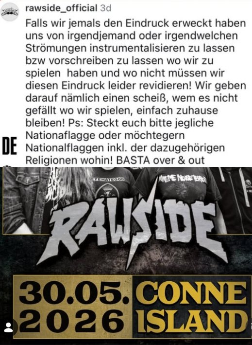 LUMPENPAZIFIST's tweet photo. Im Kontext des antideutschen #ConneIsland die Palästina-Flagge als ‚möchtegern Nationalflagge‘ abzuwerten, ist kein Punk-Anti-Nationalismus von #Rawside, sondern folgt einem Argumentationsmuster antideutscher Ideologie.
Deutsch #Punk ist mittlerweile ein schlechter Witz geworden. https://t.co/DqUN3sTJqI