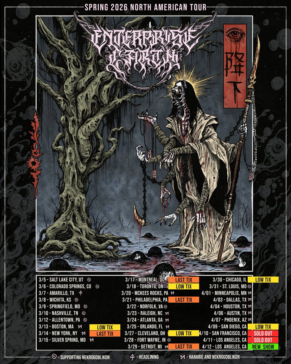 EEarthBand's tweet photo. 🚨NEW SHOW🚨
4/12 - Los Angeles, CA

LA, you sold out so fast that @HA_NA_BIE_  @Nekrogoblikon and us had no choice but to add a second show at @BelascoLA. Artist presale is now live, password: HARAJUKUCORE? https://t.co/OCLt1cQMF0