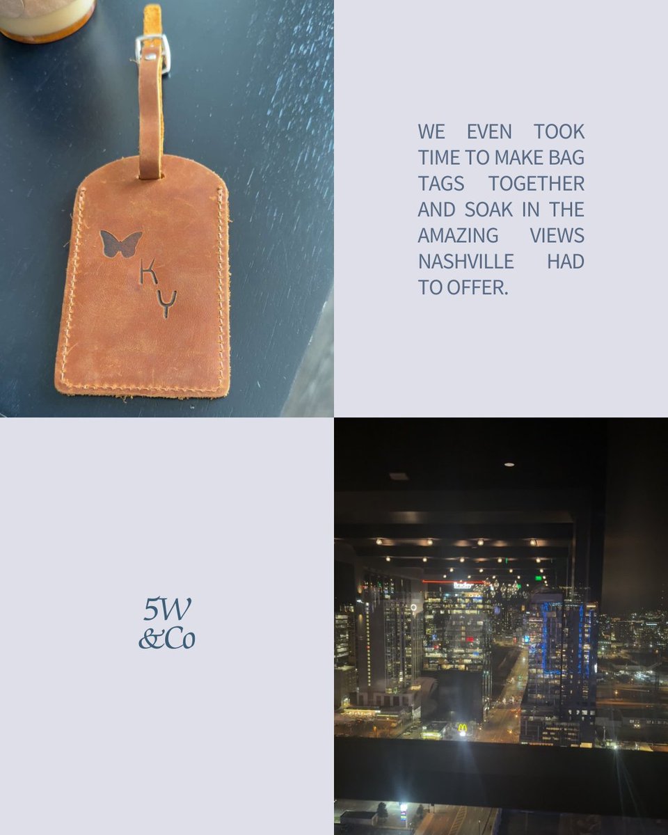 5wandco's tweet image. Our Nashville Kickoff Conference was all about growth, teamwork, learning, and celebrating hard work. From creating bag tags to enjoying the city views and time together, we’re starting the year stronger than ever. 💪✨
-
#kickoffconference #teamgrowth #nashvillerecap