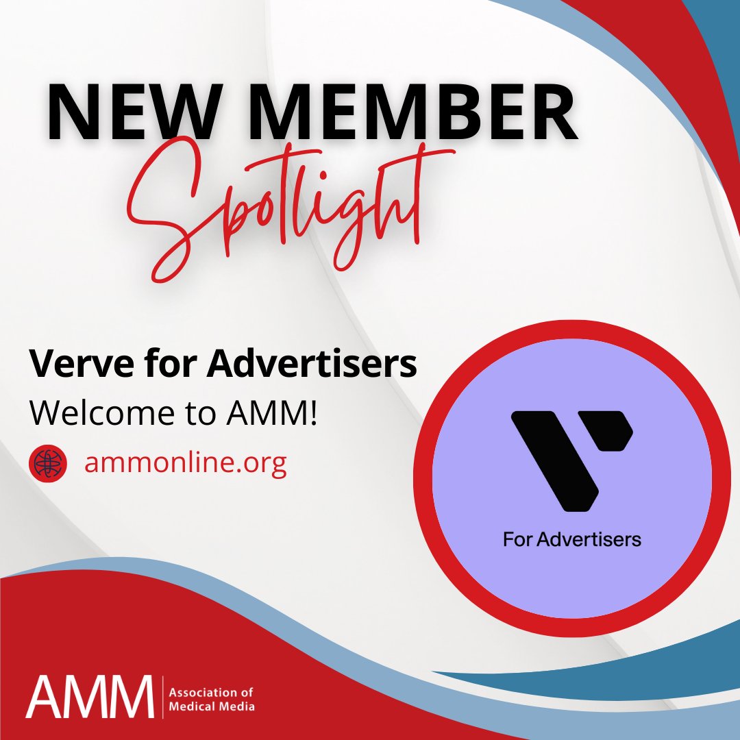 AMMUpdates's tweet image. We’re proud to welcome @verve_inc as a new member of the Association of Medical Media!  

Verve For Advertisers is a technology company that empowers brands &amp;amp; agencies to illuminate, connect, &amp;amp; activate those moments to drive measurable outcomes across screens.

Welcome to AMM!