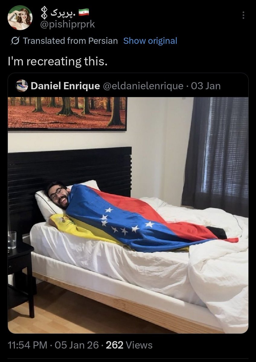 Posted this for our Venezuelan brothers and sisters few weeks ago, now they are being our voice and bringing awareness to Iran. Live long Iran, live long Venezuela. Thank you for your support. 🫂🇮🇷🇻🇪💚🤍❤️🦁☀️ #FreeIran #IranMassacre