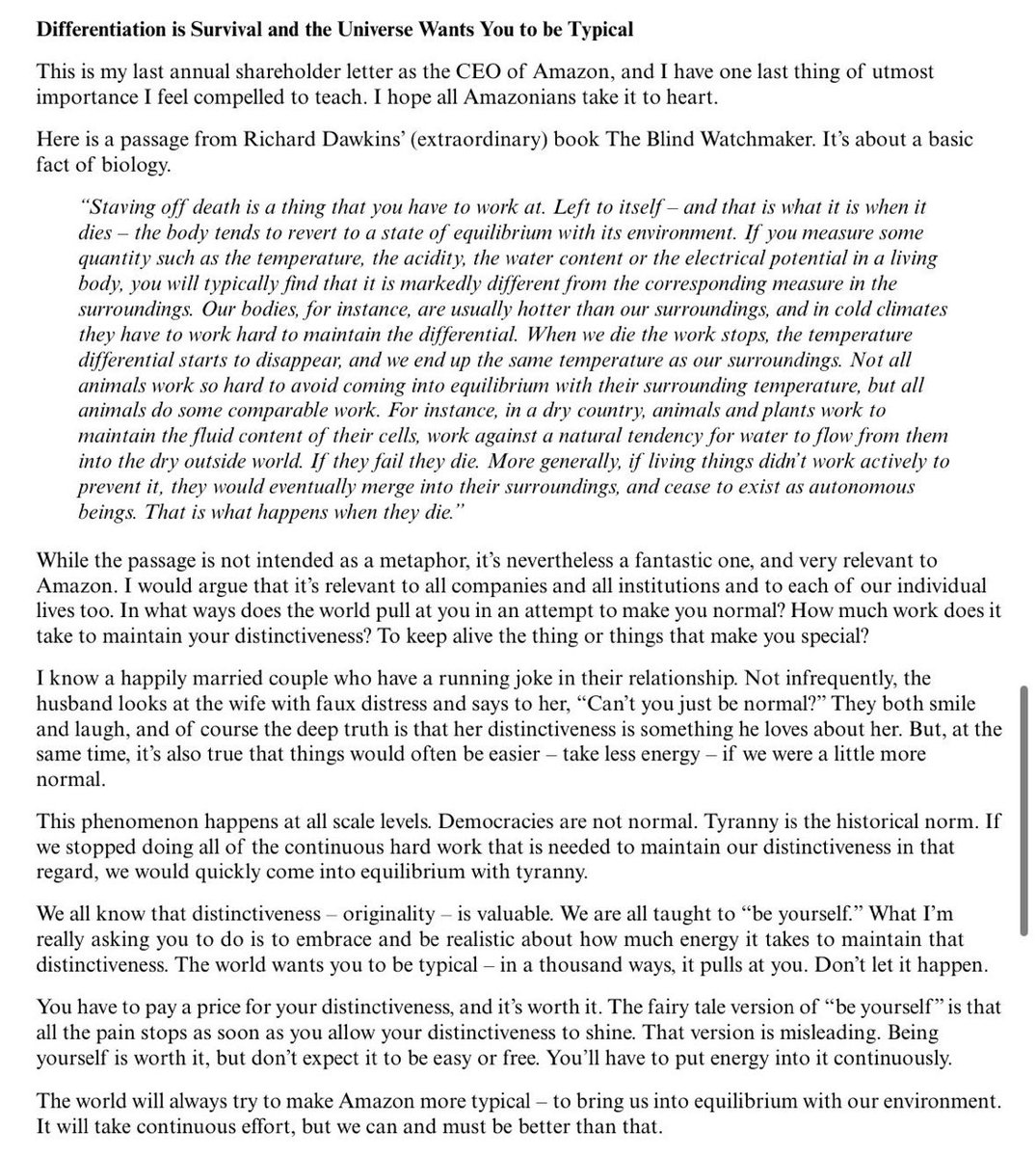 TobyReinhar's tweet image. Jeff Bezos literally dropped a billion-dollar lesson on one page