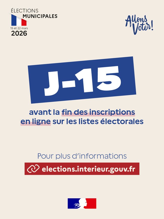 Image de Préfète du Lot - #ElectionsMunicipales2026 | Si vous avez déménagé récemment, n'oubliez pas de vous inscrire sur les 