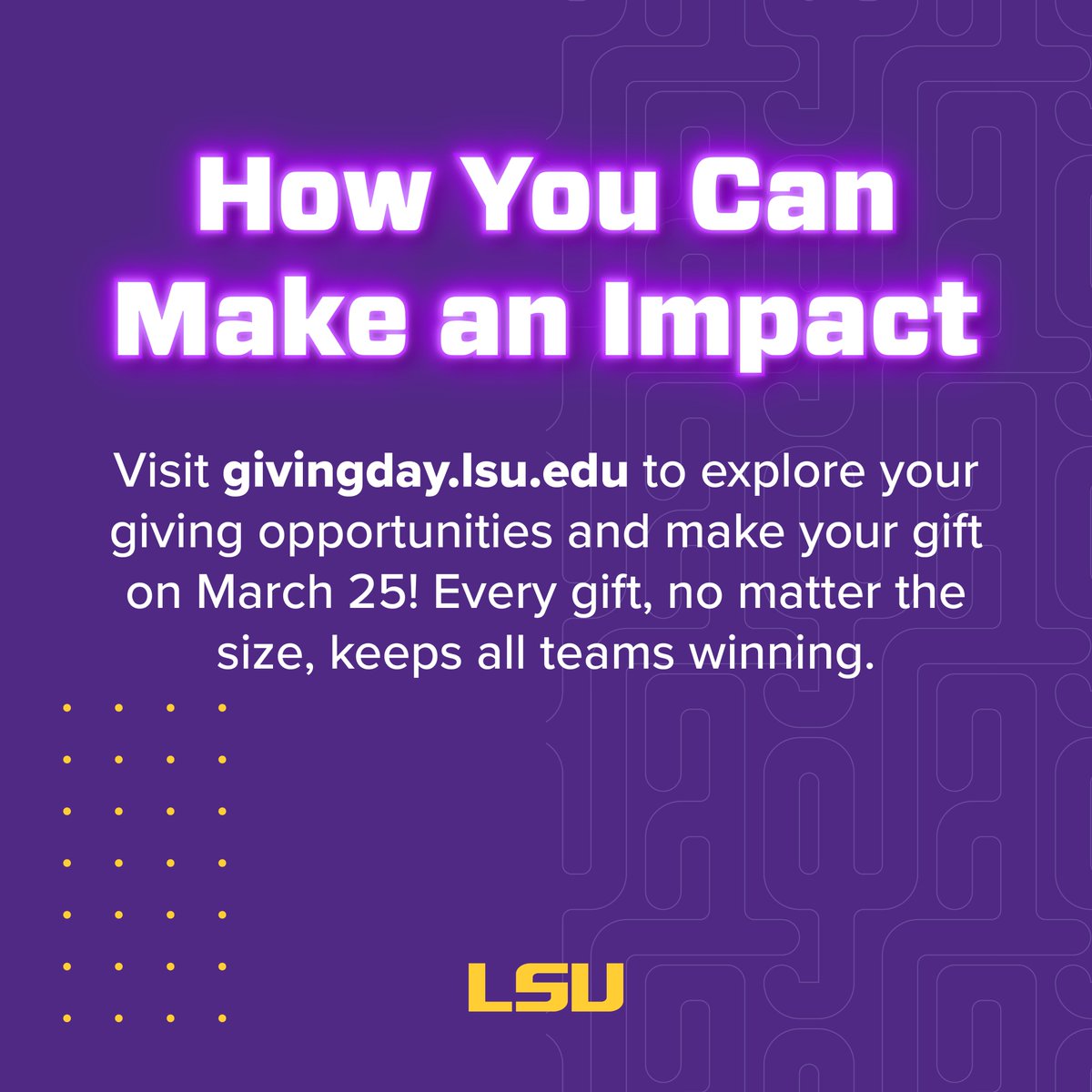 LSU Foundation tweet media