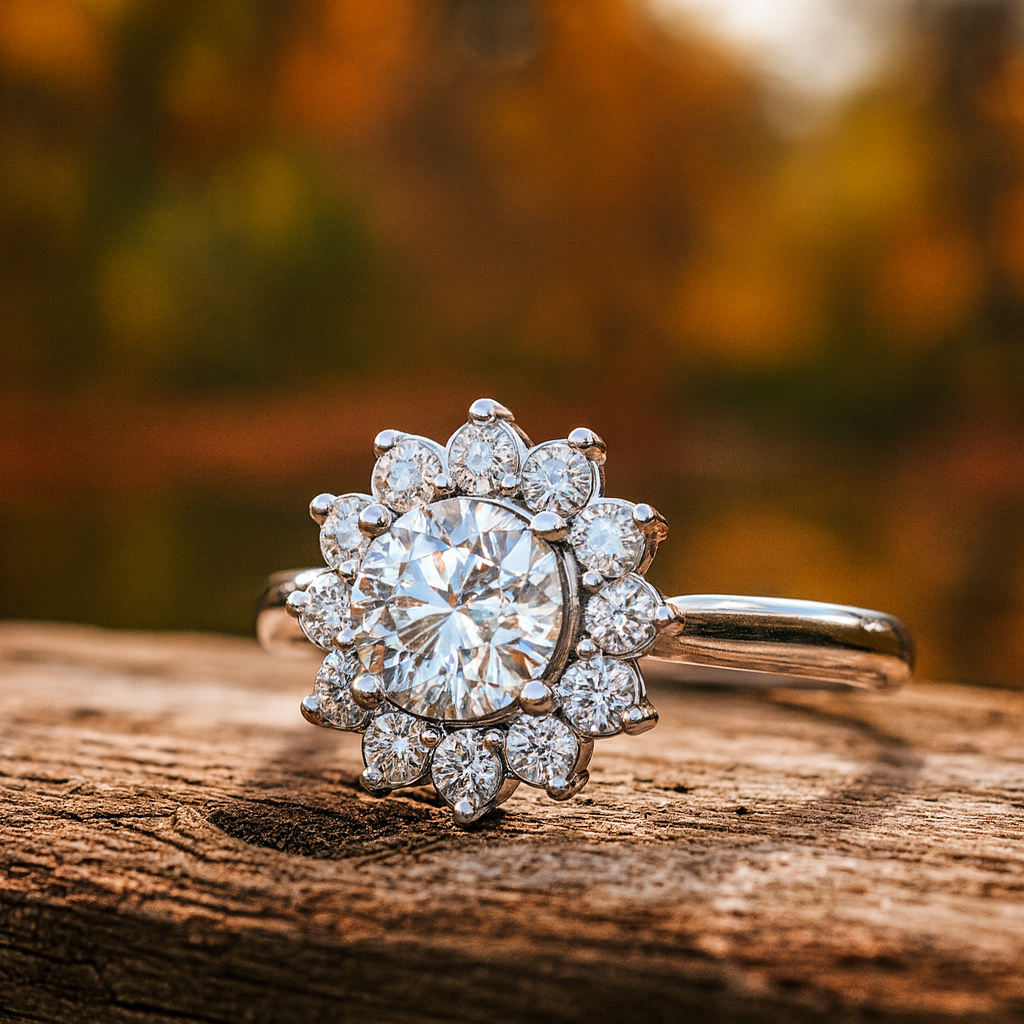 AngelicDiamonds's tweet image. A floral burst of brilliance, inspired by nature and made for forever ❤️⁠ #DiamondJewellery #DiamondRings #InspiredByNature