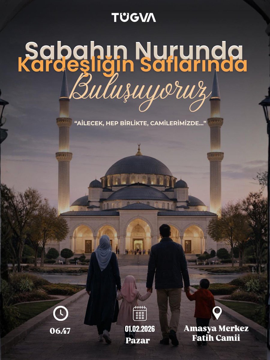 TÜGVA Amasya Eğitim koordinatörlüğü bünyesinde düzenlediğimiz sabah namazı buluşmamız…
📍Fatih Camii

Sabahın nurunda birlikteyiz.🙌🏻