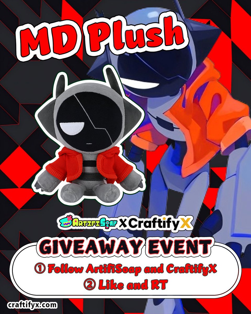 MD Plush Campaign is 100% FUNDED, thank you for your support‼️
To celebrate, we're hosting a giveaway for a free MD plush!
How to enter:
1. Follow <a href="/craftifyxco/">CraftifyX</a> &amp; <a href="/artifisoap/">ArtifiSoap</a>   
2. Like+Repost this post

Winner Announced Feb 5!
*Shipping fees not included
#craftifyx #artifisouls