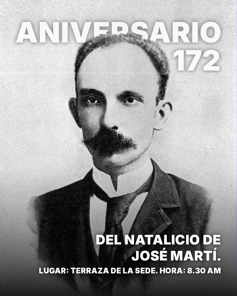 A nuestro Apóstol, quien nos sembró ideas que hoy mantenemos.
172 Aniversario💚.