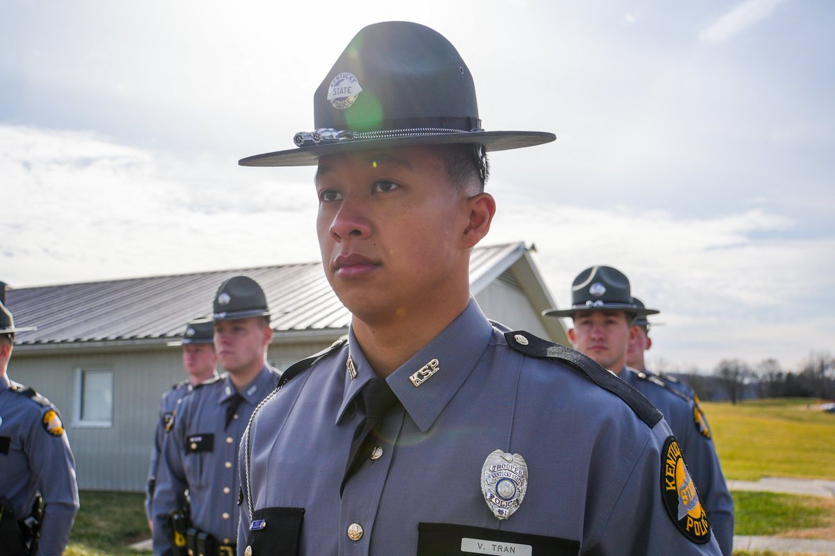 kystatepolice's tweet image. 🎓 1 day to go.

Cadet Class 106 is nearly at the finish line. Following a final uniform inspection and a flag-raising ceremony at the KSP Academy, these cadets are one step away from becoming Kentucky State Police troopers. #KentuckyStatePolice #KSP