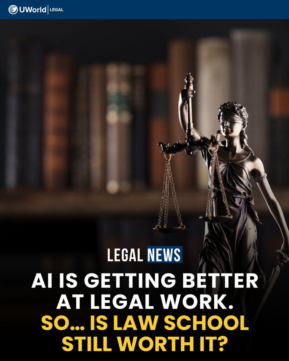 UWorldLegal's tweet photo. According to Fortune, law school interest is surging again—but hiring trends may not keep pace forever.

More students, potential hiring slowdowns, and growing AI adoption could change what entry-level legal jobs look like in the coming years.

Read the article here: https://t.co/TRYX7h3din
