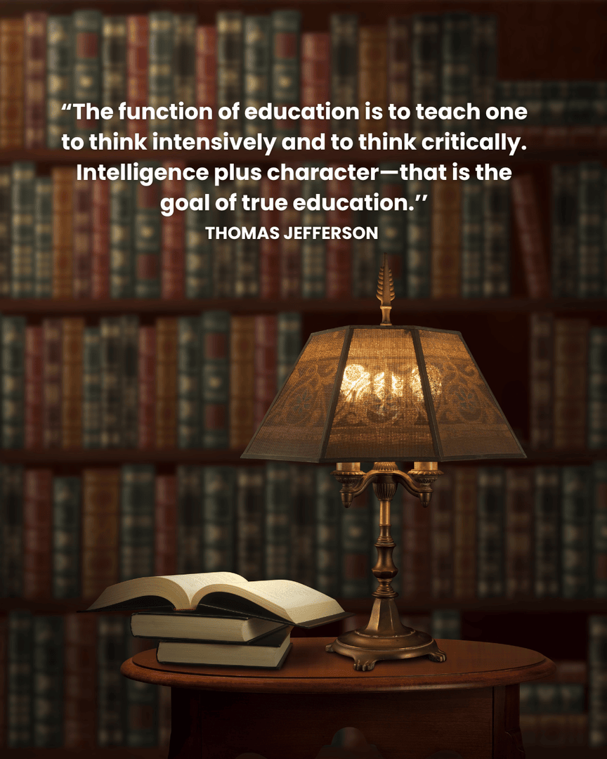 paradigmschool's tweet photo. The true purpose of education: Developing critical thinkers with strong character. 

Think deeply, act wisely.

#education #learnbetter #schoolcommunity #inspiredlearning #studentexperience #paradigmschools #paradigmgallery #scholars https://t.co/ZnqWMVn9jV