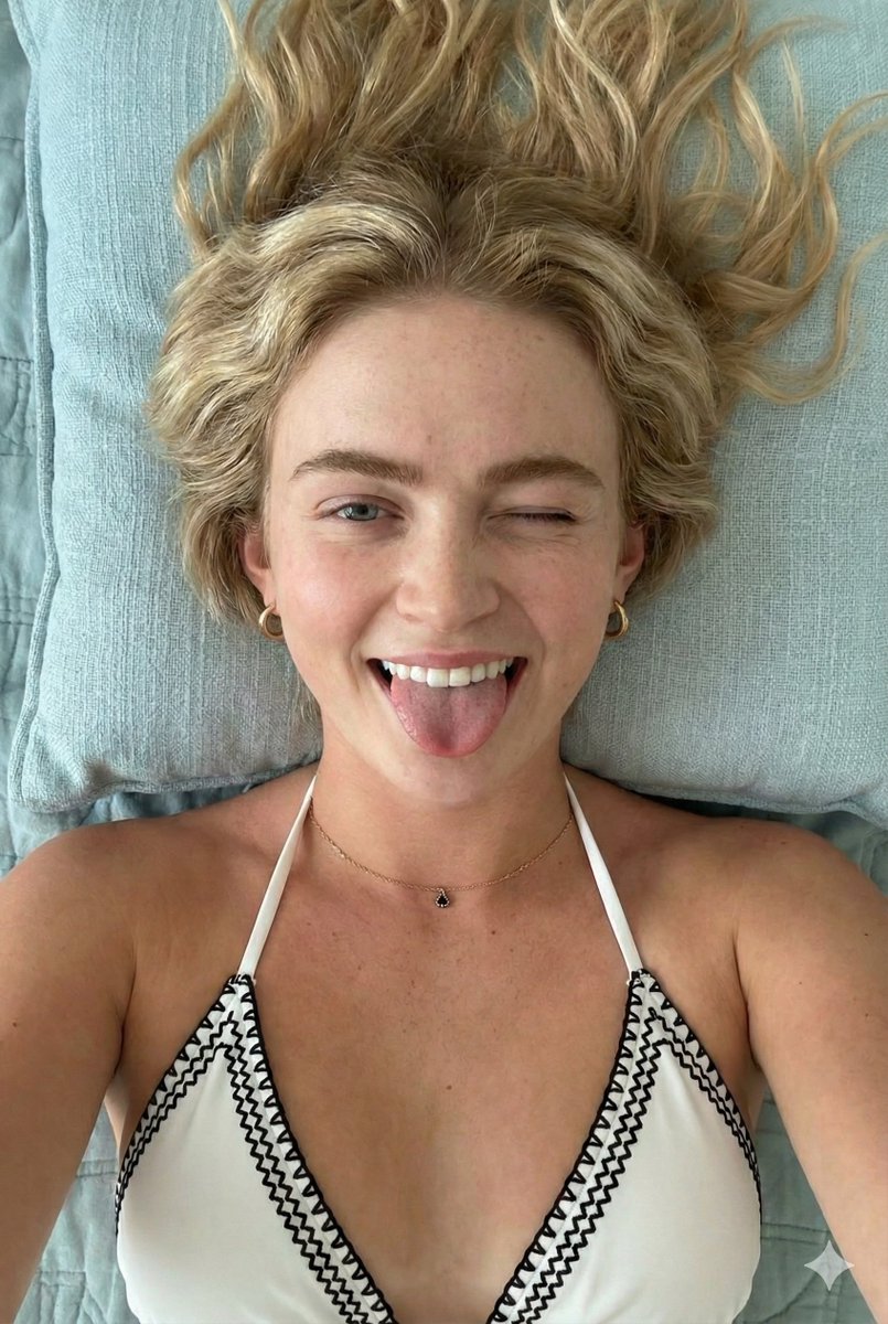Overhead Playful Portrait (Blonde Hair Variant) example 2
