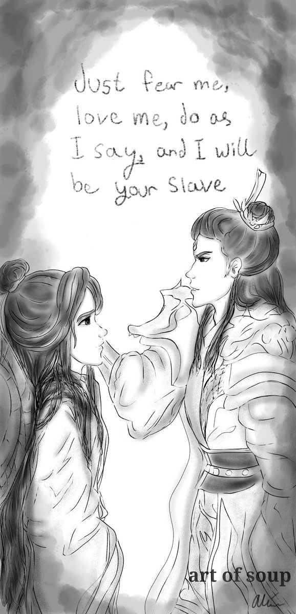 Souperart's tweet photo. Some toxic Junlian, hand delivered 🫴
#tgcf #Junlian #XieLian junwu #thelabyrinth https://t.co/BsgV6zEIFE