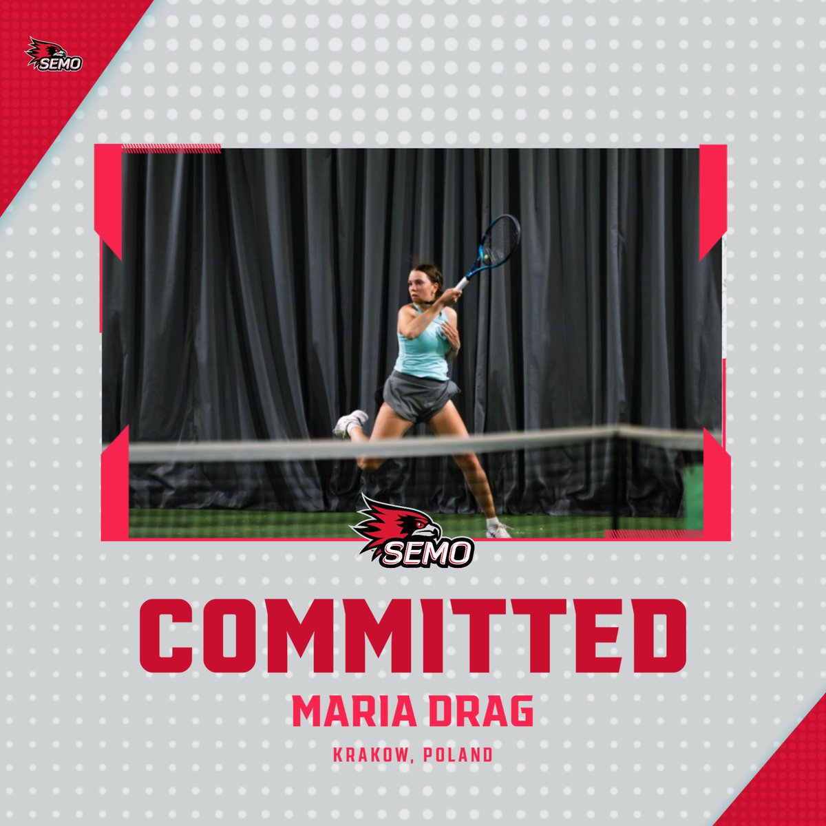 COMMITTED🚨                                             
We are excited to announce the addition of Maria Drag for the 2027 season. Coming from Poland she is an 8.7 UTR and will strengthen the lineup! 

#FeelinRowdy