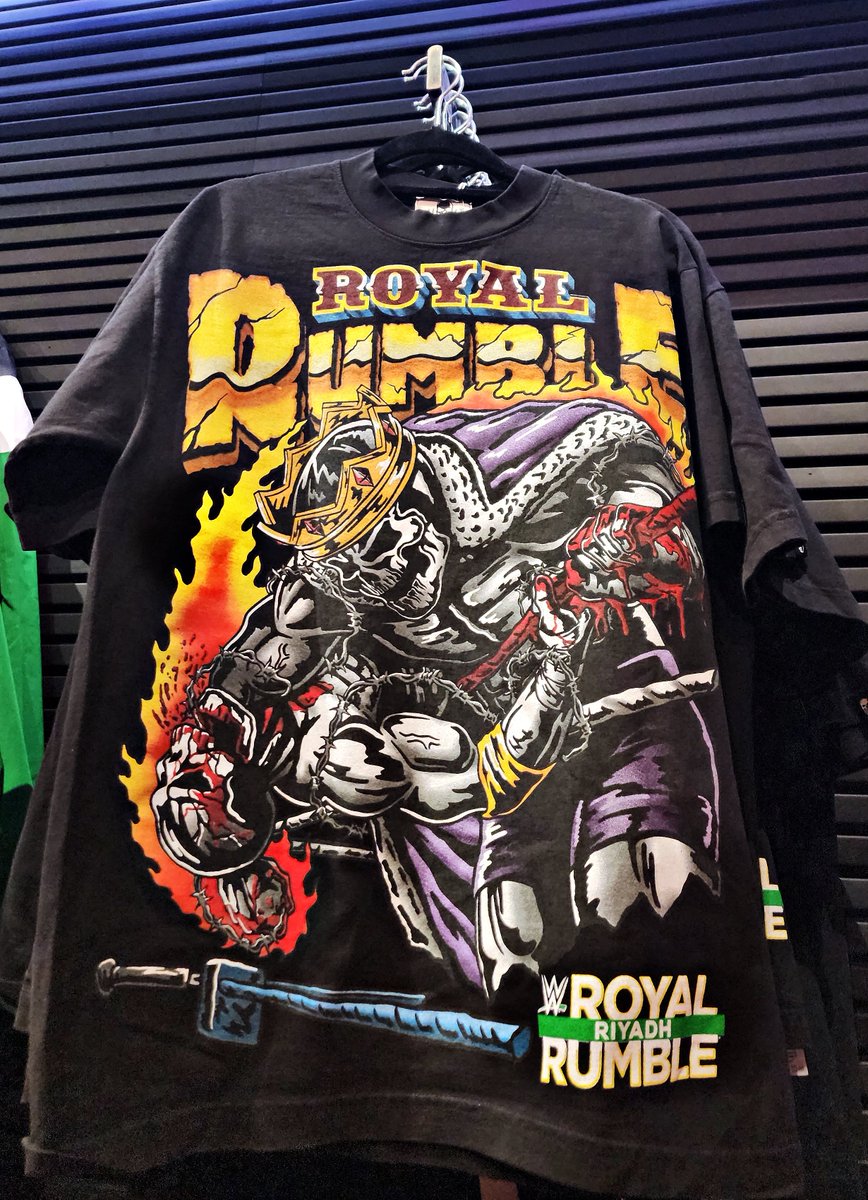 This badass Royal Rumble merch is now up at the Riyadh Boulevard.