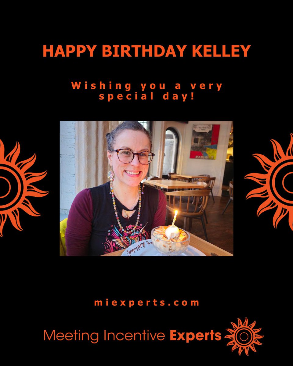 The MIE Team wants to wish an amazing day to Kelley Johnson our Account Coordinator on her birthday! Thank you for all you do for MIE!
 
 #CMP #MICE #MPI #PCMA #SITE #FICP #MeetingProfs #EventPlanner #EventPlanning #EventProfs #EventTech #MeetingPlanners #ThinkMexico