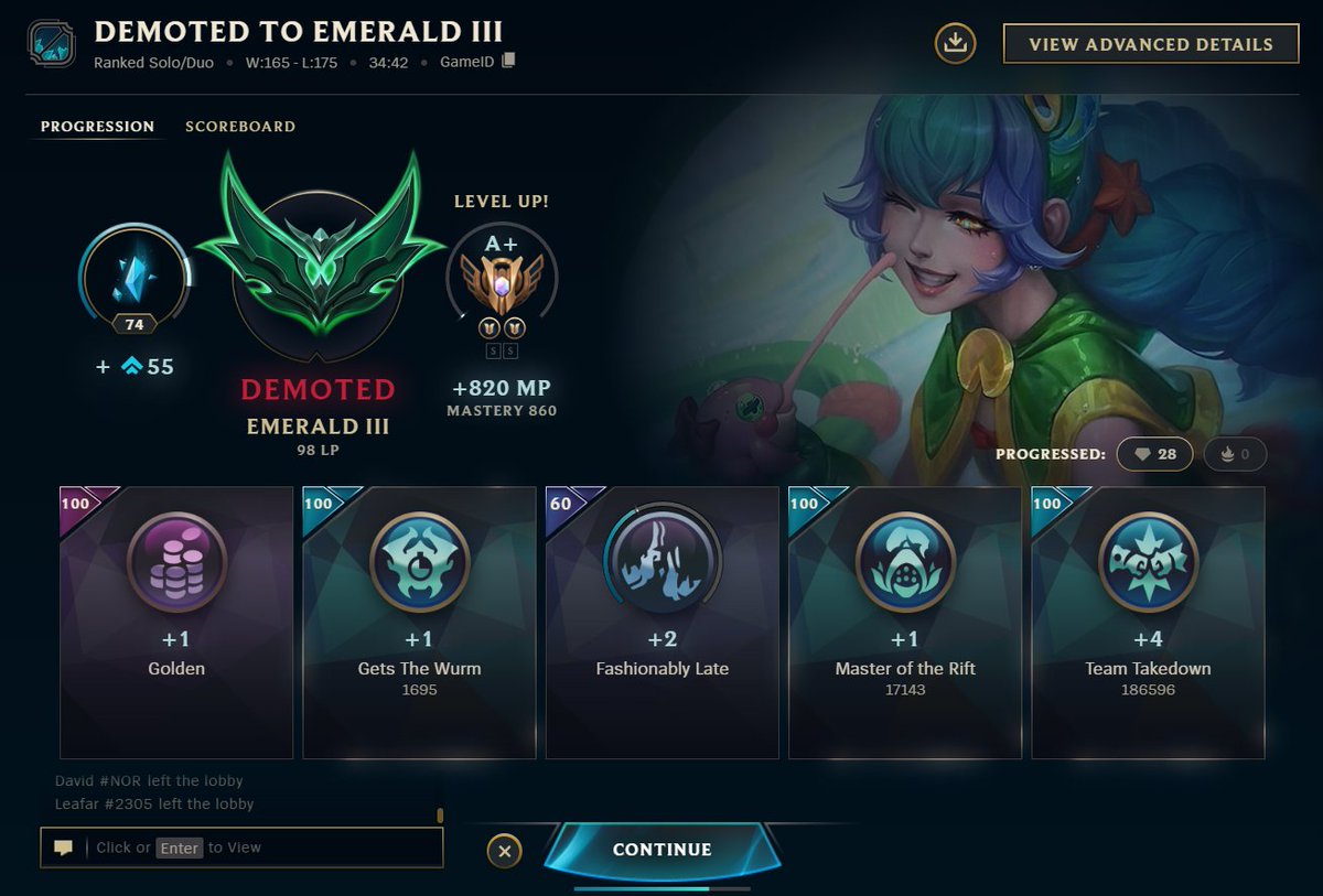 If you're having a bad day, just know that I demoted to emerald 3 for the first time this season, maybe i should grind Hytale instead.