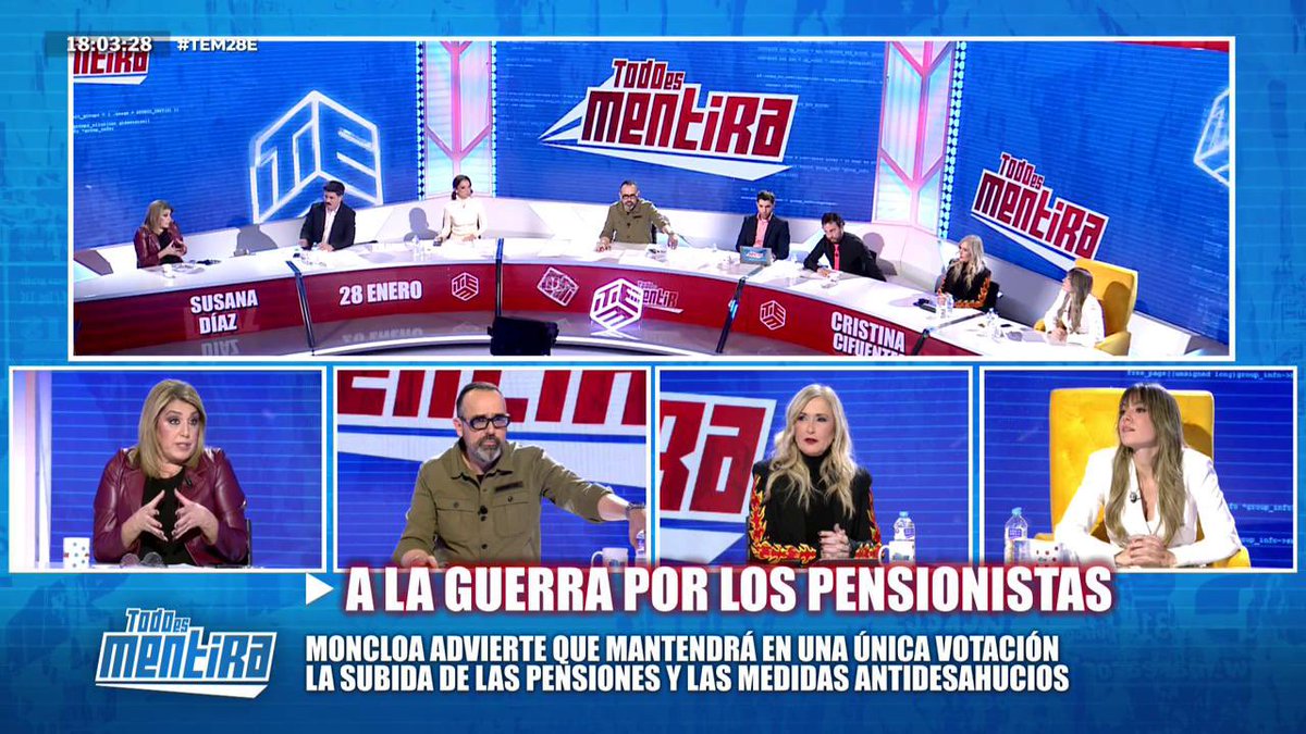 todoesmentiratv's tweet photo. Moncloa no separa pensiones y desahucios.
La batalla política, en #TEM28E @cuatro 📺 ▶️ https://t.co/916NsjvCe8 https://t.co/O0cSaBcHF2