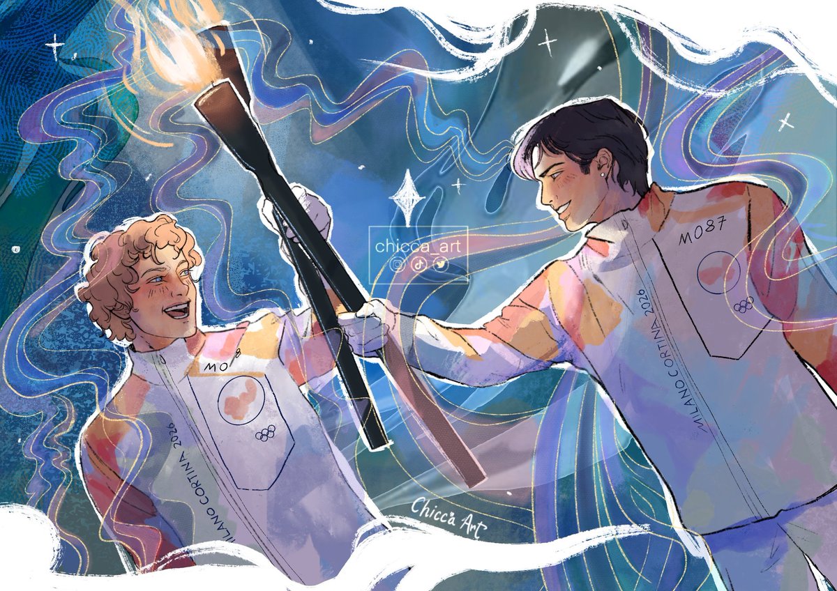 Olympic flame 🔥🏒
So proud of them! 
#milanocortina2026 #hudson #connor #heatedrivalry #hollanov