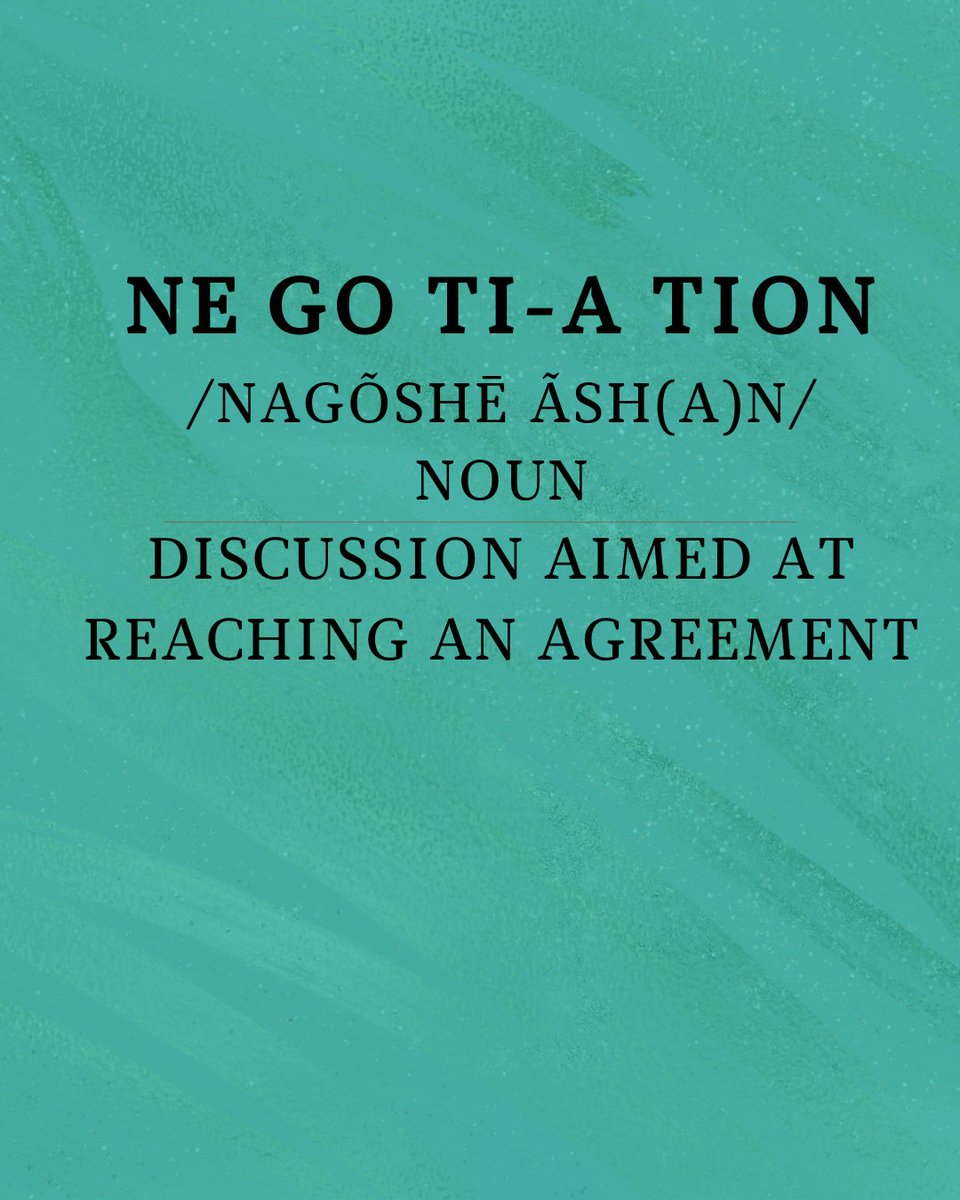 Negotiation Works tweet media