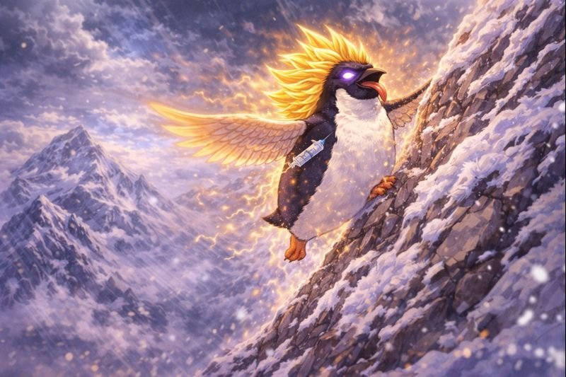 FlyKetPenguin's tweet photo. Soaring high, ketamine maximum mode activated 💉 https://t.co/1m2XkNtI7c